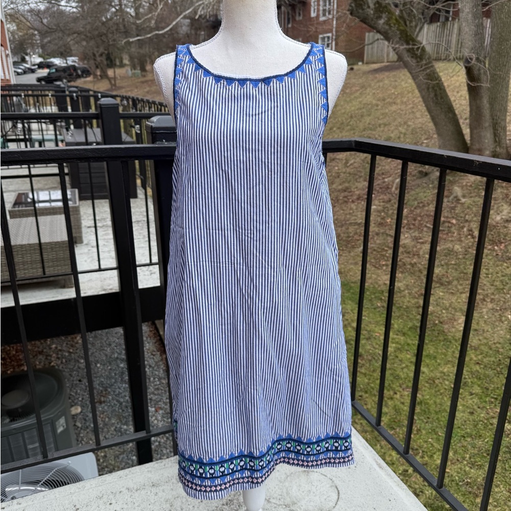 Vineyard Vines Blue Striped Sleeveless Dress Size 12